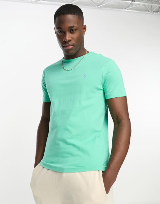 Polo Ralph Lauren icon logo t-shirt custom fit in light green | ASOS