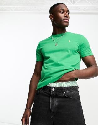 Polo Ralph Lauren icon logo t shirt custom fit in mid green ASOS