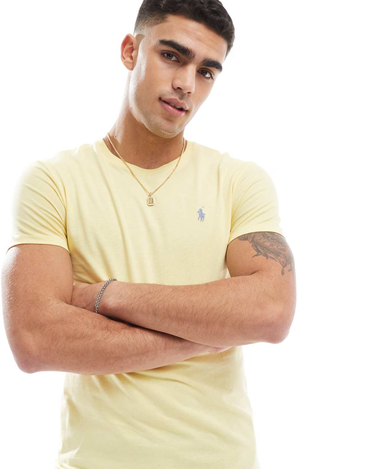 Polo Ralph Lauren icon logo t-shirt custom fit in yellow