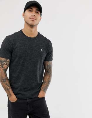 Polo Ralph Lauren icon logo t-shirt in black marl