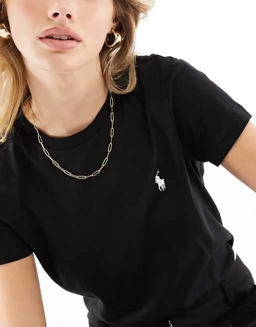 Polo Ralph Lauren icon logo t-shirt in black, 2 of 4