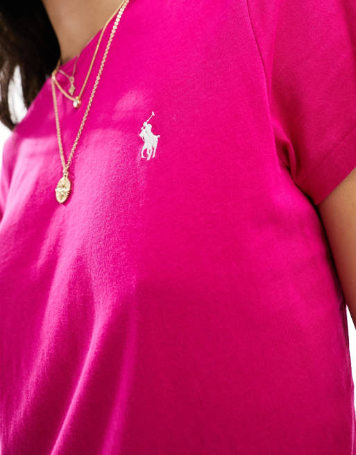 Hot pink shop polo t shirt