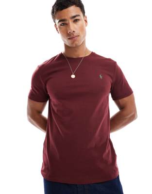 Polo Ralph Lauren icon logo t-shirt in burgundy - view 1