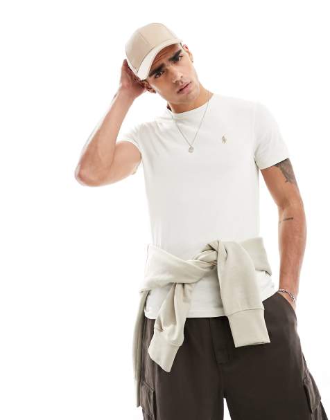 Polo Ralph Lauren icon logo t-shirt in cream - view 1