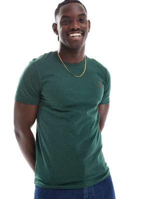 icon logo t-shirt in dark green heather