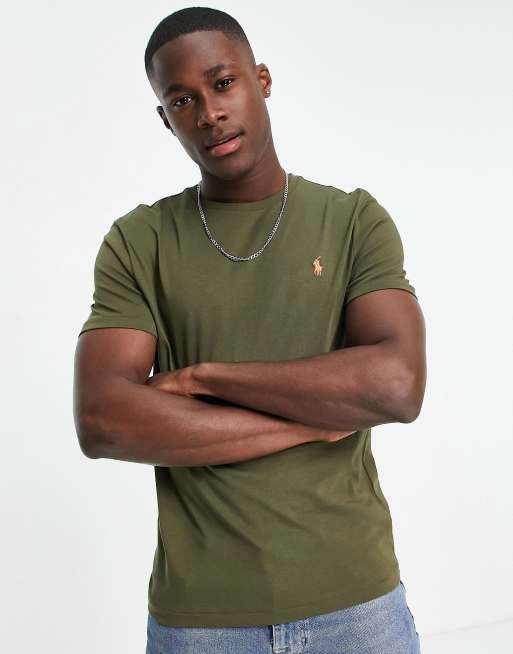 Polo Ralph Lauren icon logo t shirt in defender green ASOS