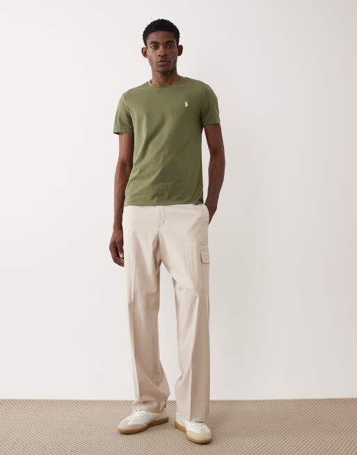 Polo Ralph Lauren icon logo t-shirt in mid olive green, 2 of 5