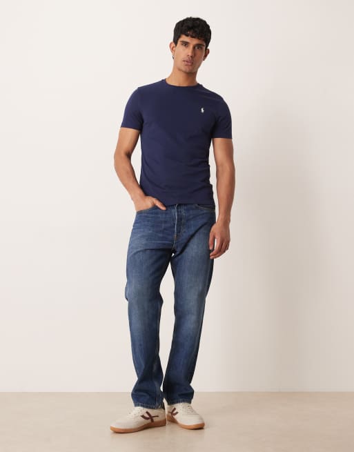 Polo Ralph Lauren icon logo t-shirt in navy, 2 of 5
