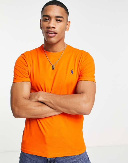 Polo Ralph Lauren icon logo t-shirt in orange | ASOS