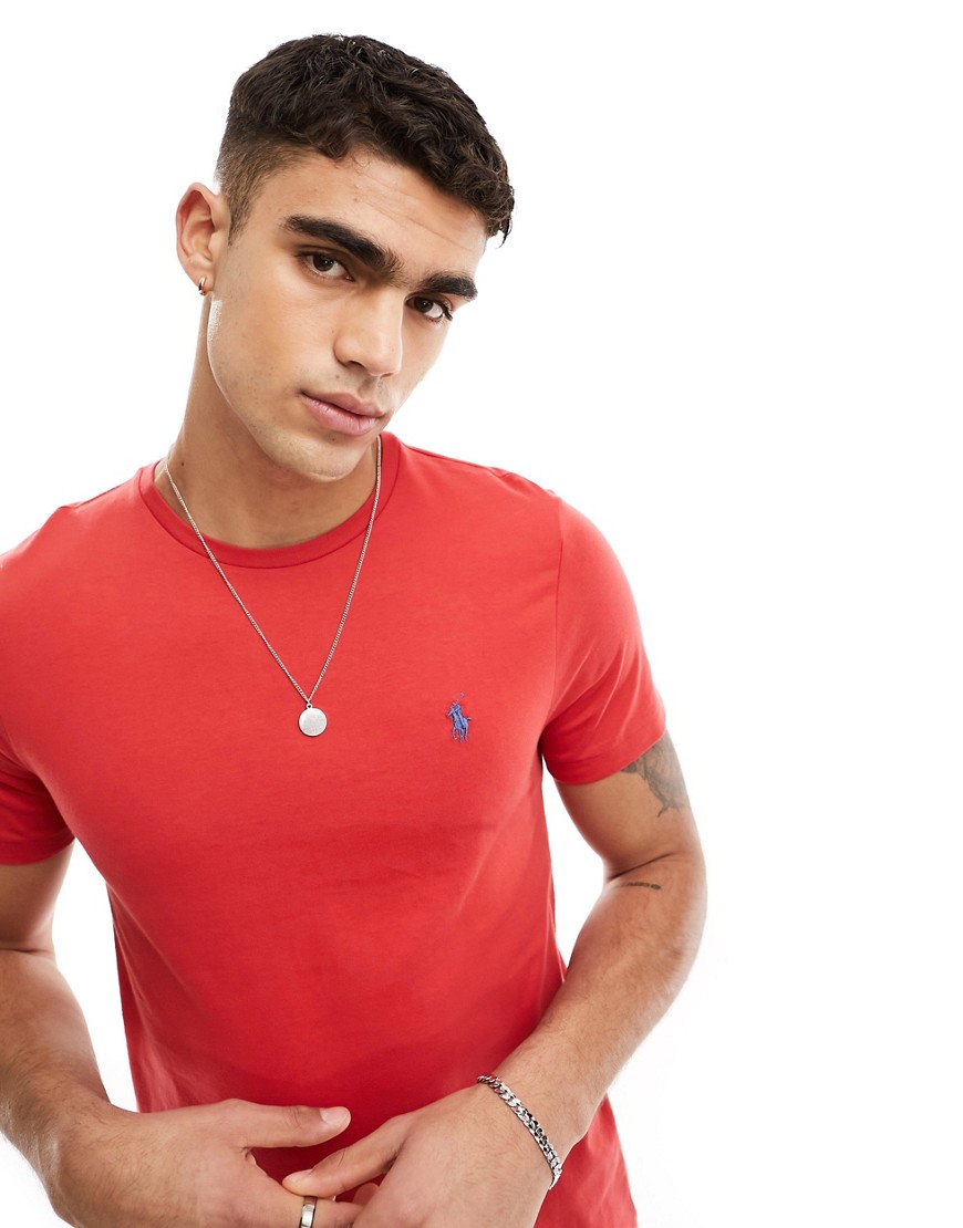 Polo Ralph Lauren icon logo t-shirt in red marl