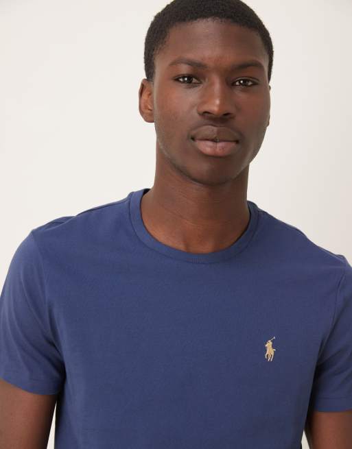 Polo Ralph Lauren icon logo t-shirt in washed navy, 4 of 4