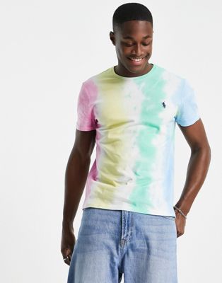 Polo Ralph Lauren icon logo tie dye t-shirt in multi
