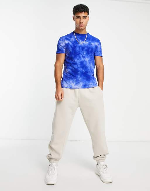 Polo Ralph Lauren icon logo tie dye wash t-shirt in royal blue | ASOS