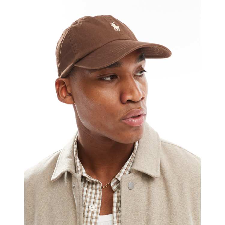 Polo Ralph Lauren ロゴ キャップ ブラウン Polo Ralph Lauren icon logo twill baseball cap in brown | ASOS