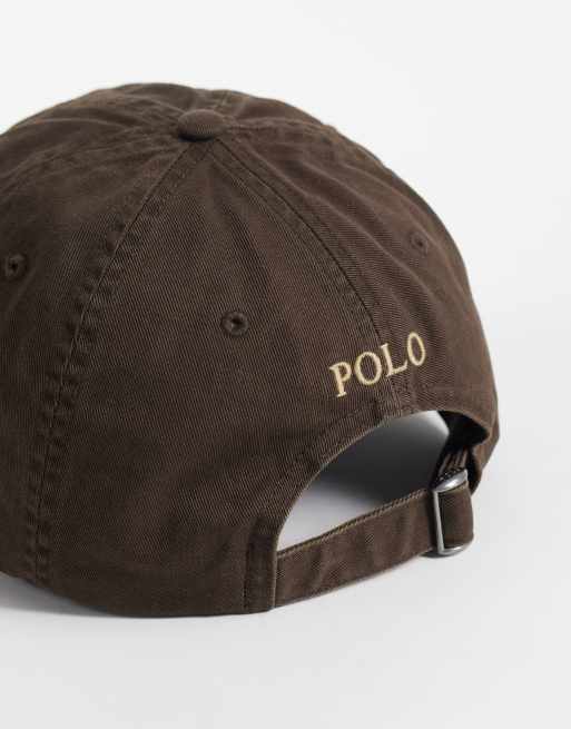 Polo Ralph Lauren icon logo twill baseball cap in brown, 2 of 3