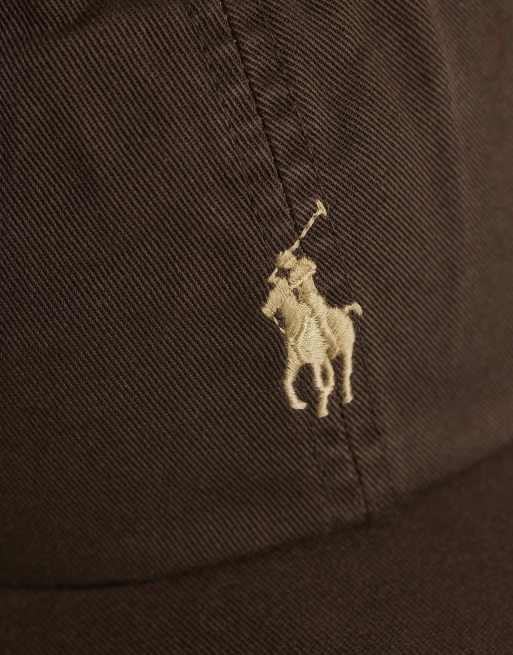 Polo Ralph Lauren icon logo twill baseball cap in brown, 3 of 3