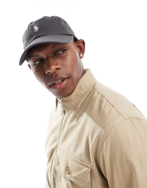 Polo Ralph Lauren icon logo twill baseball cap in charcoal ASOS