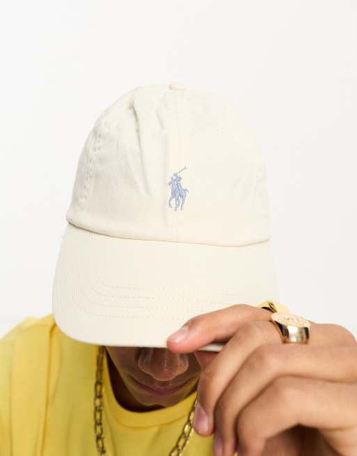 Polo Ralph Lauren icon logo twill baseball cap in cream ASOS