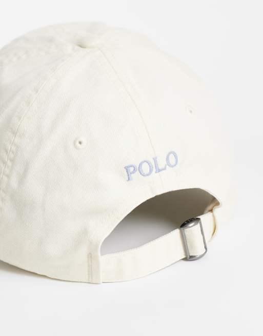 Polo Ralph Lauren icon logo twill baseball cap in cream, 2 of 3