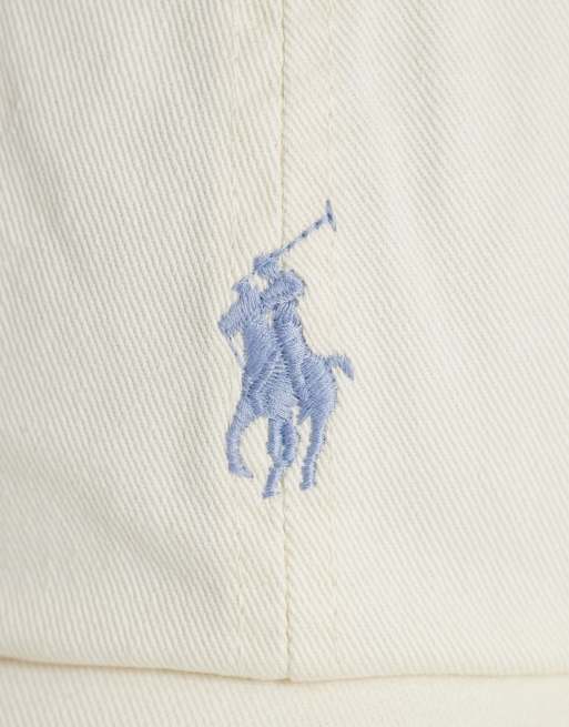 Polo Ralph Lauren icon logo twill baseball cap in cream, 3 of 3