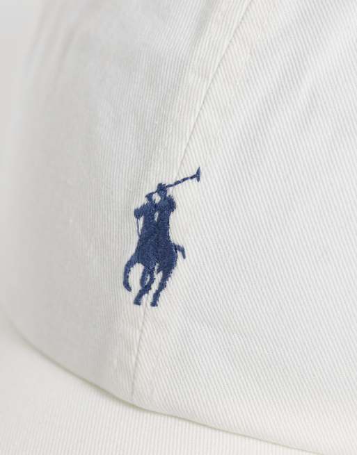 Polo Ralph Lauren icon logo twill baseball cap in cream, 2 of 3