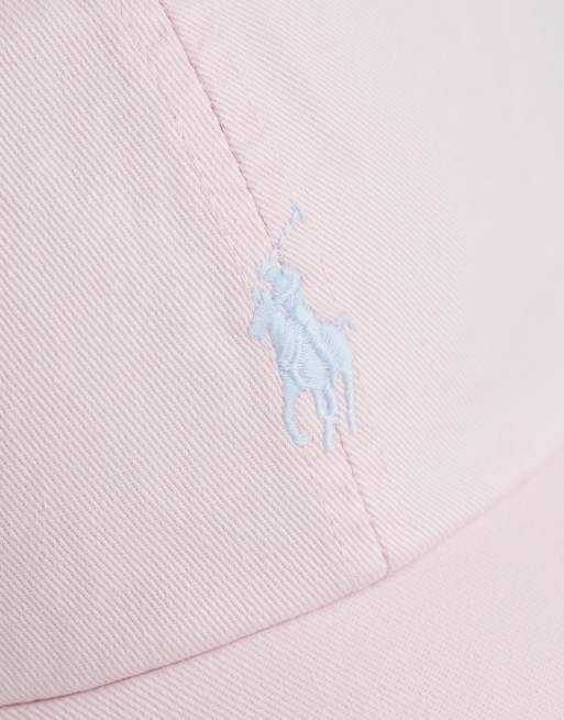 Polo Ralph Lauren icon logo twill baseball cap in light pink, 3 of 3