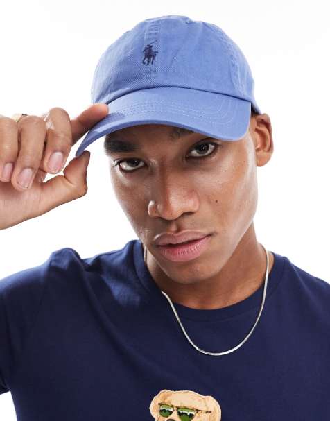 Polo Ralph Lauren icon logo twill baseball cap in mid blue - view 1