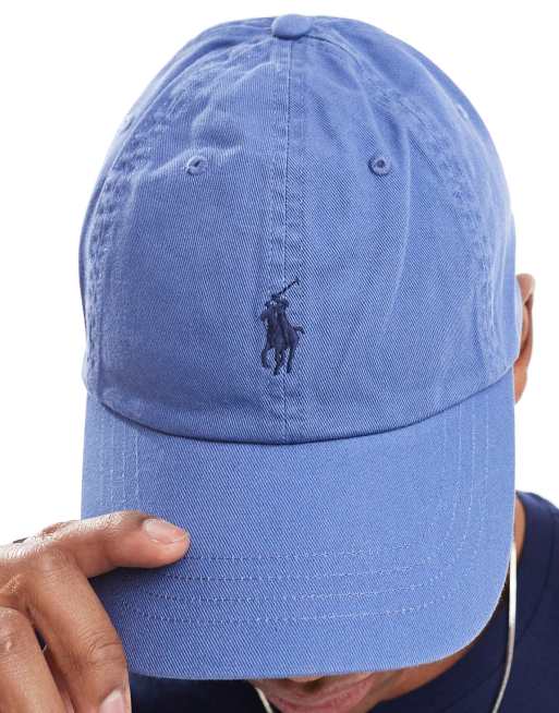 Polo Ralph Lauren icon logo twill baseball cap in mid blue, 3 of 3