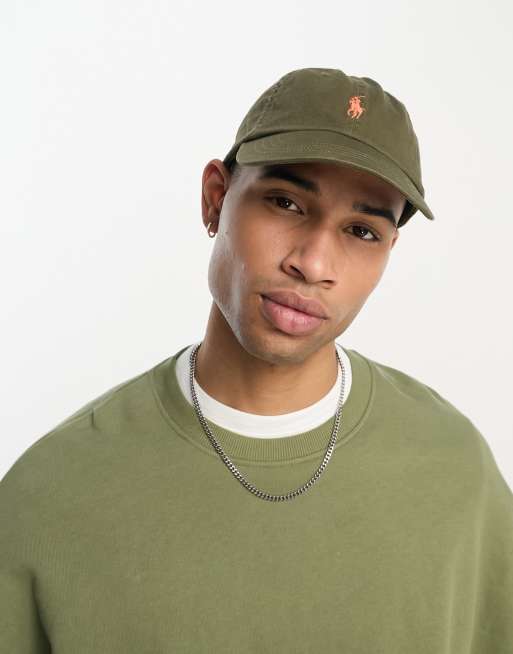 Polo Ralph Lauren icon logo twill baseball cap in olive green