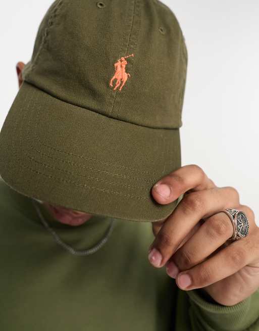 Polo Ralph Lauren icon logo twill baseball cap in olive green | ASOS