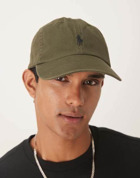 Polo Ralph Lauren icon logo twill baseball cap in olive green - view 1