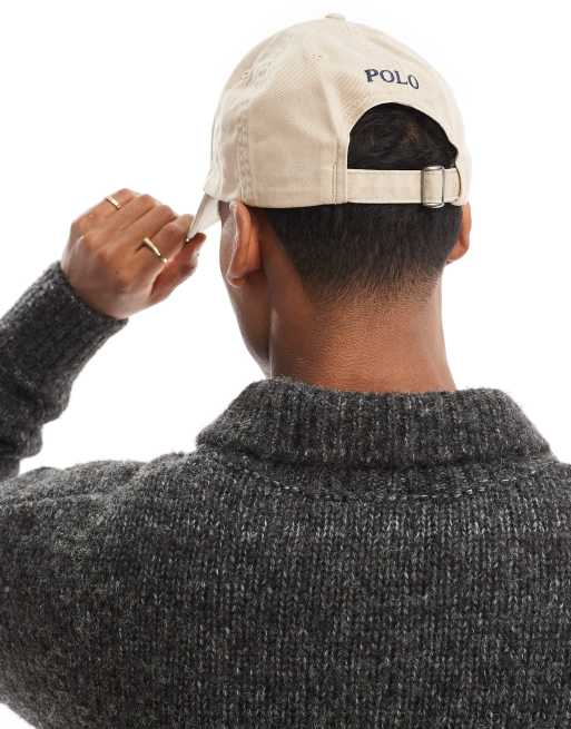 Polo Ralph Lauren icon logo twill baseball cap in tan, 3 of 3