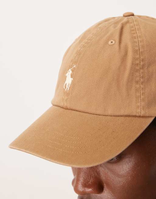 Polo Ralph Lauren icon logo twill baseball cap in tan, 2 of 3