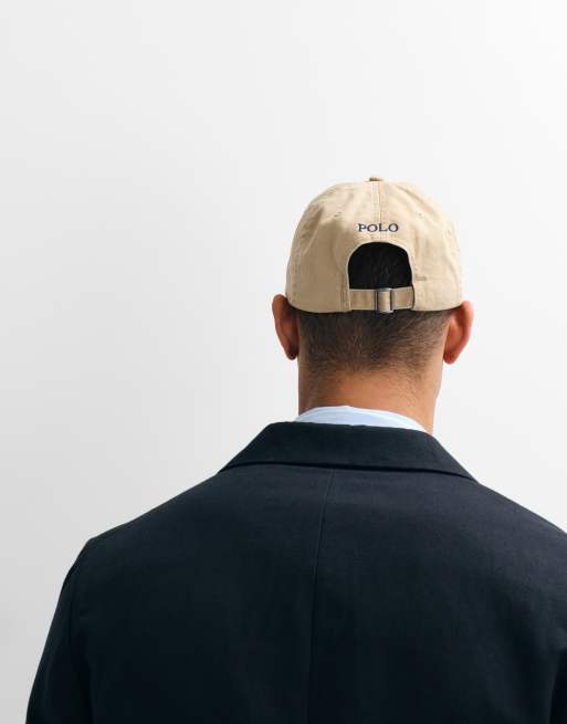 Polo Ralph Lauren icon logo twill baseball cap in vintage khaki, 3 of 3