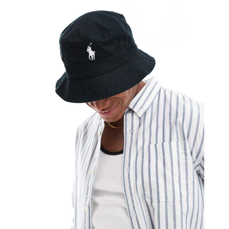 Ralph lauren bucket hat black and red online