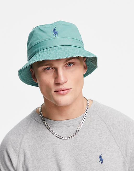 Polo Ralph Lauren icon logo twill bucket hat in seafoam green | ASOS