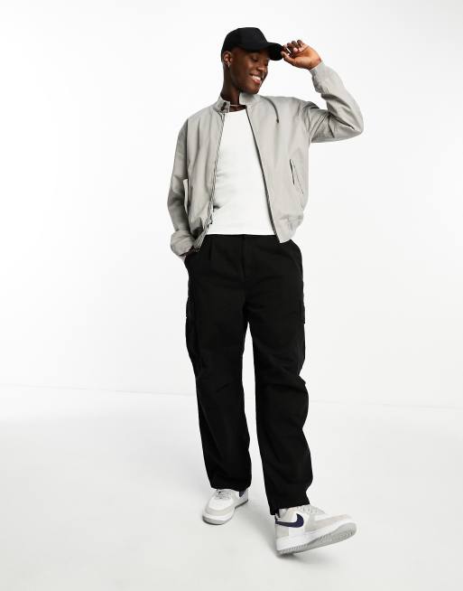 Polo Ralph Lauren icon logo twill harrington jacket in grey, 4 of 4