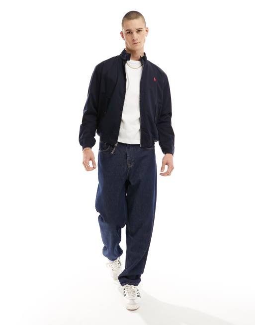 Polo Ralph Lauren icon logo twill harrington jacket in navy, 2 of 4