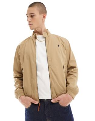 Polo Ralph Lauren icon logo twill harrington jacket in tan