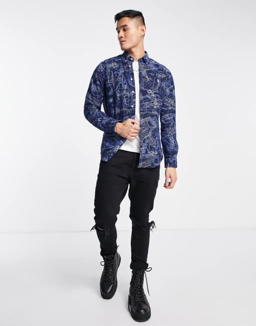 Polo Ralph Lauren icon logo vintage plane print oxford shirt