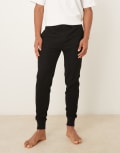[Polo Ralph Lauren] Polo Ralph Lauren icon logo waffle lounge trackies in black M black