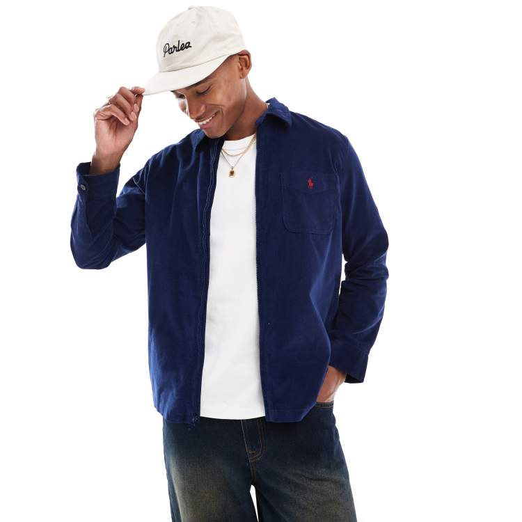 Polo Ralph Lauren icon logo zip front cord overshirt classic