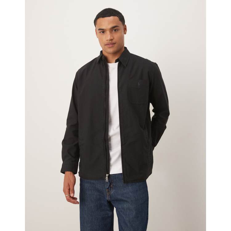Polo Ralph Lauren icon logo zip front garment dyed oxford