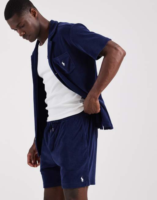 Polo Ralph Lauren - Coordinato in spugna blu navy con logo, 3 di 3