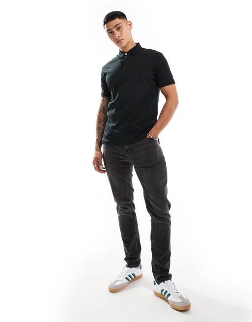 Polo Ralph Lauren - Icon - Polo custom fit nera in cotone pima con logo