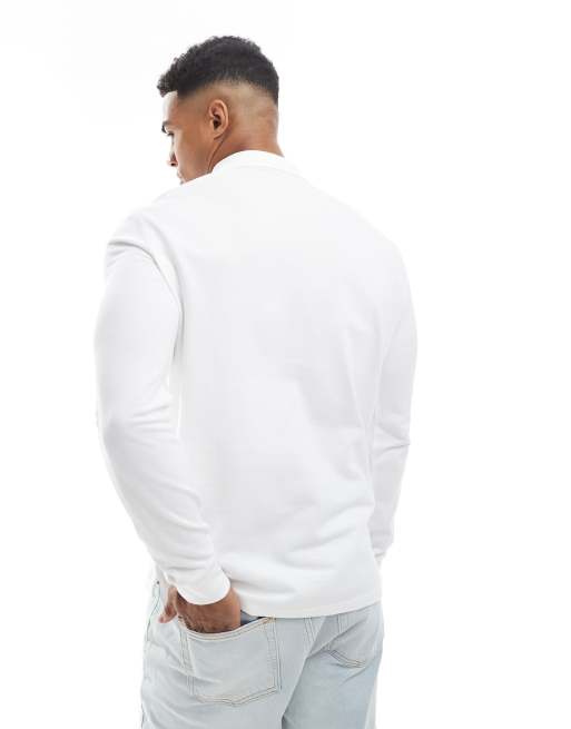 Polo Ralph Lauren - Icon - Polo custom slim fit a maniche lunghe bianca con logo, 4 di 4