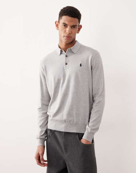 Polo Ralph Lauren - Icon - Polo in cotone grigio mélange con logo - view 1