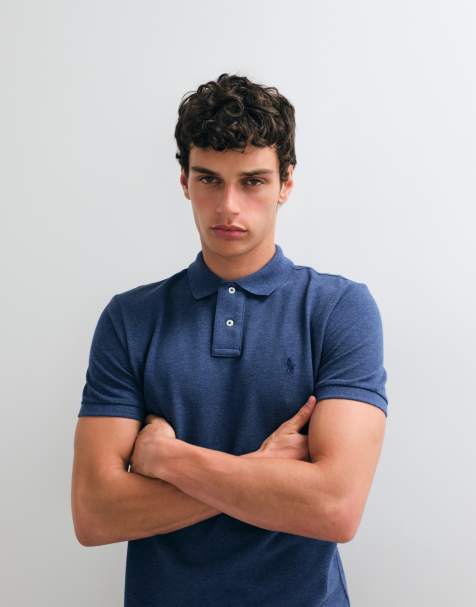 Polo Ralph Lauren - Icon - Polo slim fit in piqué blu scuro con logo personalizzato - view 1