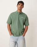 [Polo Ralph Lauren] Polo Ralph Lauren icon script logo relaxed fit jersey polo in light green XS Light green