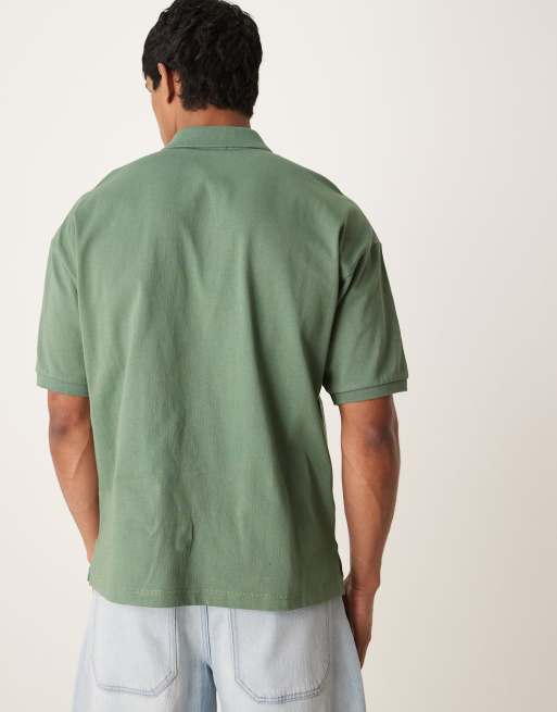 Polo Ralph Lauren icon script logo relaxed fit jersey polo in light green, 3 of 4